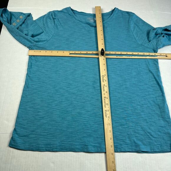 Chicos Basic Tee Light Blue Essential 3/4 Sleeve T-Shirt Soft Casual Top 3 XL - Picture 6 of 10